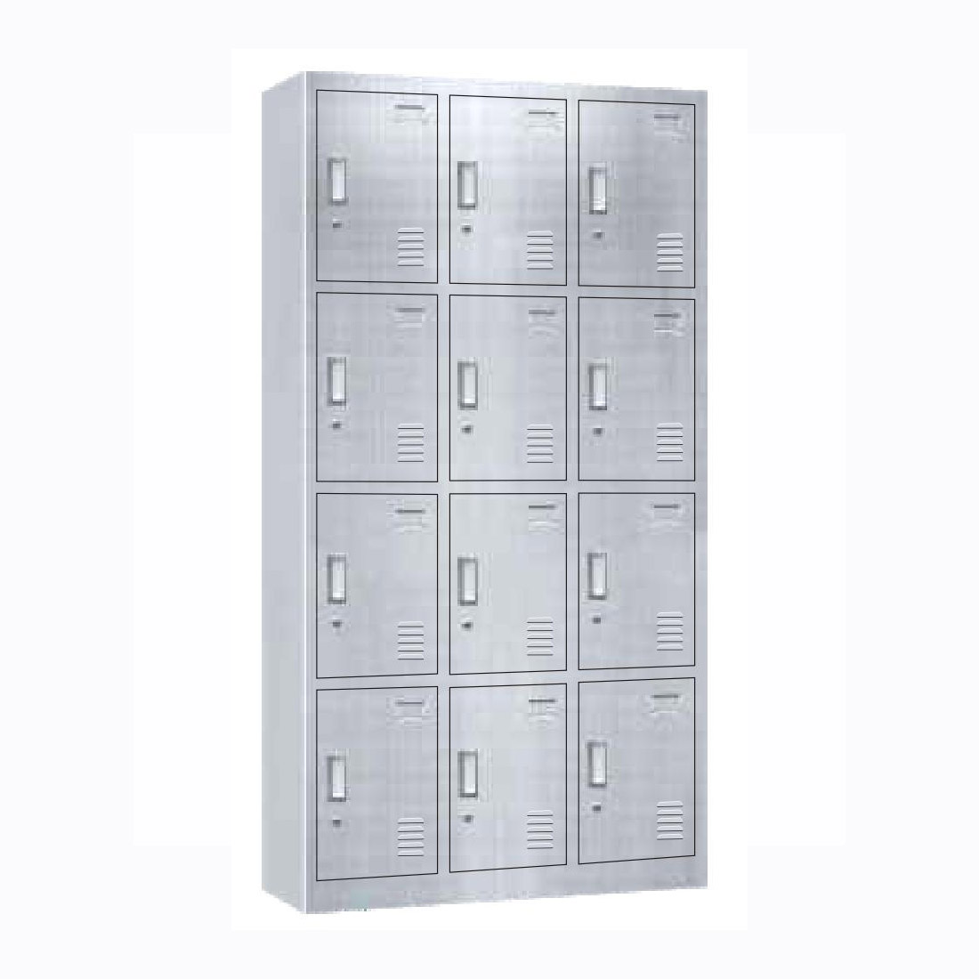 HR-G075不锈钢十二门衣柜